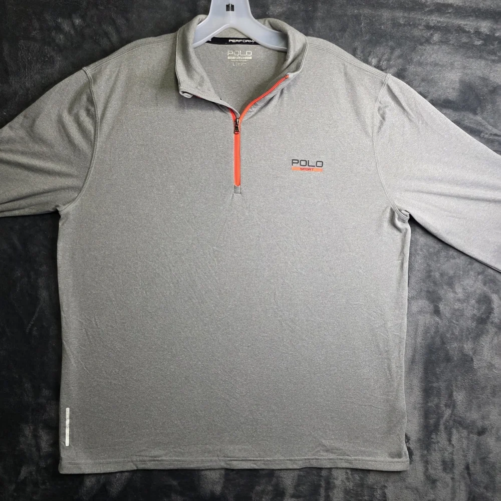 Polo Sport Ralph Lauren ThermoVent Performance 1/4 Zip Pullover Grey Men’s L